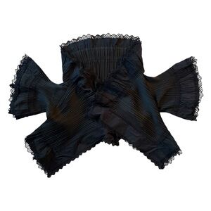 Pleats Please Issey Miyake pleated ruffle cardigan